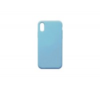 Чехол для iPhone X плотный матовый (серия Colors) (ярко-голубой)