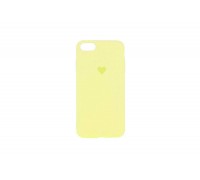 Чехол для iPhone 6/6S Soft Touch с логотипом "Сердце" (светло-желтый)
