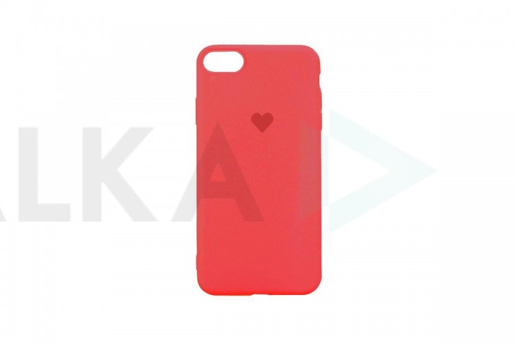 Чехол для iPhone 6/6S Soft Touch с логотипом "Сердце" (ярко-красный)