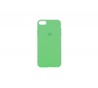 Чехол для iPhone 6/6S Soft Touch с логотипом "Сердце" (ярко-зеленый)