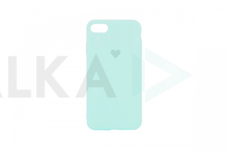 Чехол для iPhone 6/6S Soft Touch с логотипом "Сердце" (зеленый мох)