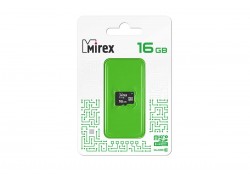 Карта памяти microSDHC MIREX 16 GB UHS-I U1 (class 10) без адаптера (13612-MCSUHS16 )