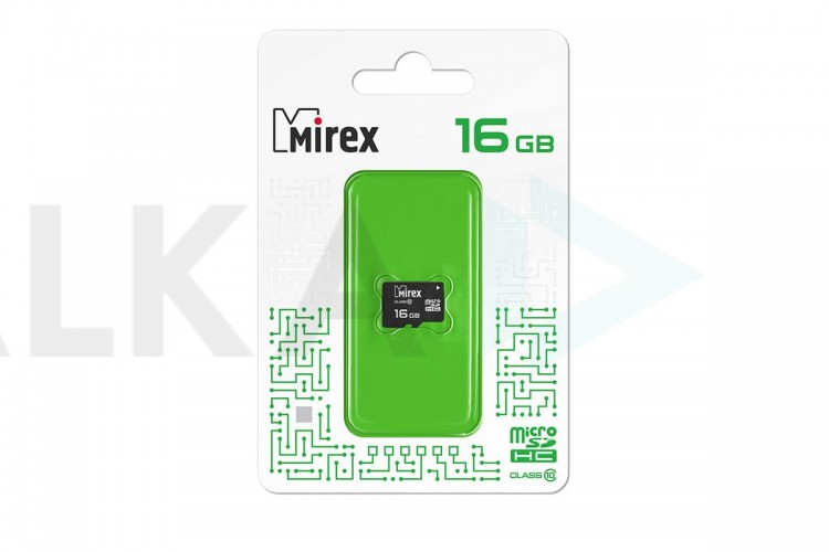 Карта памяти microSDHC MIREX 16 GB UHS-I U1 (class 10) без адаптера (13612-MCSUHS16 )