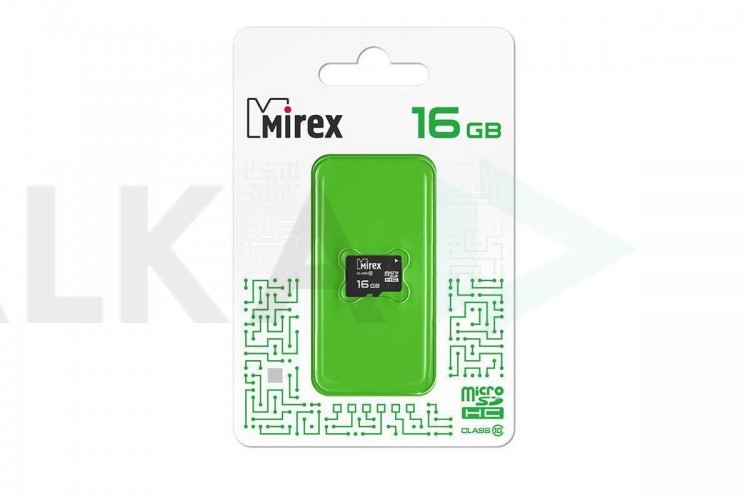Карта памяти microSDHC MIREX 16 GB UHS-I U1 (class 10) без адаптера (13612-MCSUHS16 )