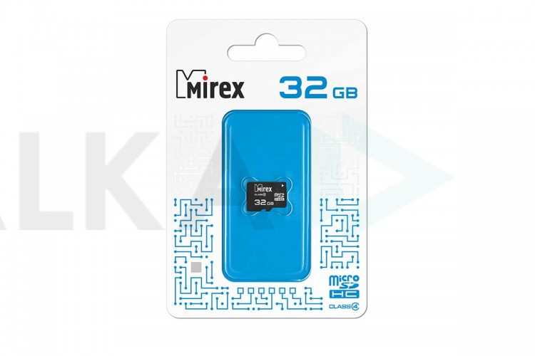 Карта памяти microSDHC MIREX 32 GB (class 4) без адаптера (13612-MCROSD32 )