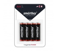 Батарейка солевая Smartbuy R6/AA 4B цена за блистер 4 шт (SBBZ-2A04B) 