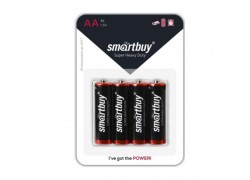 Батарейка солевая Smartbuy R6/AA 4B цена за блистер 4 шт (SBBZ-2A04B) 