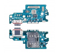 Шлейф для Samsung G990B Galaxy S21 FE с разъемом зарядки + коннектор Sim (плата) org new