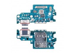 Шлейф для Samsung G990B Galaxy S21 FE с разъемом зарядки + коннектор Sim (плата) org
