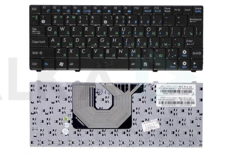 Клавиатура для ноутбука Asus EeePC 900HA черная