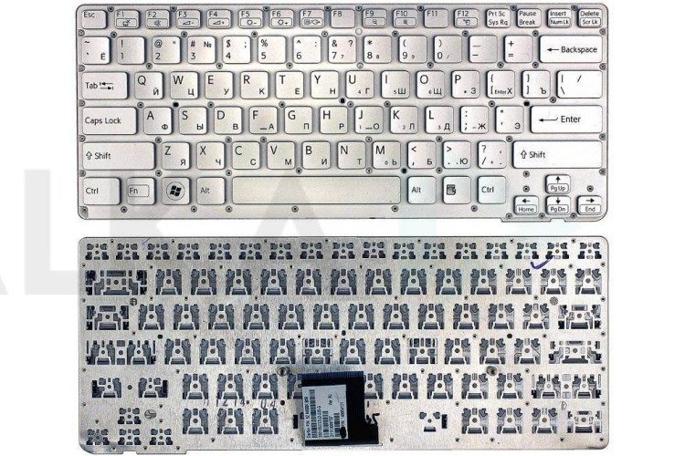 Клавиатура для ноутбука Sony Vaio VPC-CA серебристая