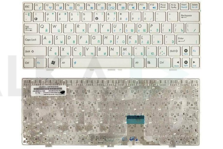 Клавиатура для ноутбука Asus EeePC 1000 белая
