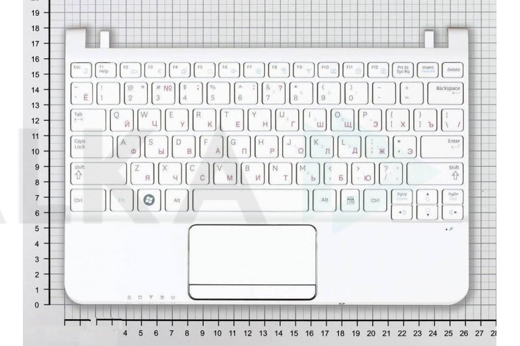 Клавиатура для ноутбука Samsung N210 белая, топ-панель