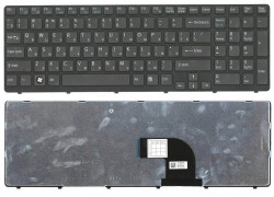Клавиатура для ноутбука Sony Vaio SVE15 черная с рамкой