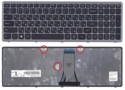 Клавиатура для ноутбука Lenovo IdeaPad G505 с серой рамкой