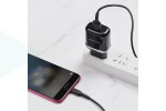 Сетевое зарядное устройство USB + кабель MicroUSB BOROFONE BA36A QC3.0 3000mAh (черный)