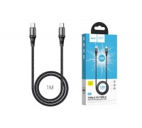 Кабель USB Type-C - USB Type-C HOCO X50, 5A/20V, PD100W (черный) 1м (в оплетке)