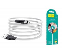 Кабель USB - MicroUSB HOCO X53 2,4A (белый) 1м (силикон)