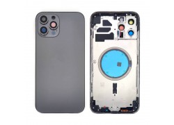 Корпус для iPhone 12 Pro (графитовый/ серый/ черный) CE (литое стекло + магнит) org