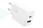 Сетевое зарядное устройство USB + USB-C HOCO N69 Nuevo PD20W+QC3.0 (белый)