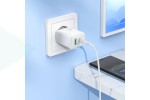 Сетевое зарядное устройство USB + USB-C HOCO N69 Nuevo PD20W+QC3.0 (белый)