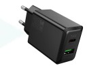 Сетевое зарядное устройство USB + USB-C HOCO N71 Nuevo PD30W+QC3.0 (черный)