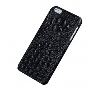 Чехол FASHION для Apple iPhone 7 Plus натуральная кожа голова крокодила (черный)