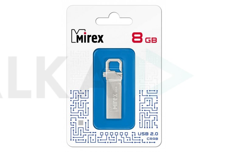 Флешка USB 2.0 Mirex CRAB 8GB (ecopack)