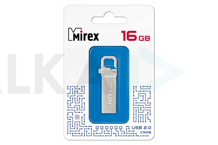 Флешка USB 2.0 Mirex CRAB 16GB (ecopack)