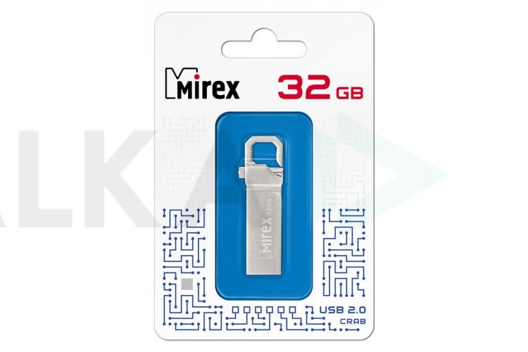 Флешка USB 2.0 Mirex CRAB 32GB (ecopack)