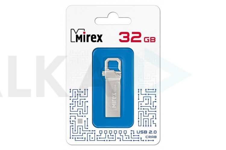 Флешка USB 2.0 Mirex CRAB 32GB (ecopack)