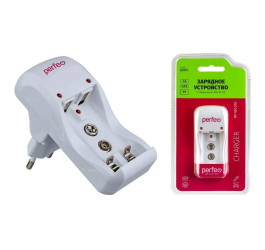 Зарядное устройство для аккумуляторов Perfeo PF-VN-210 Ni-MH/CD, 220V, 2 слота, AA/AAA/9V, таймер