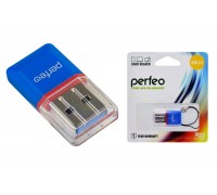 Картридер Perfeo Card Reader Micro SD, (PF-VI-R008 Blue) синий