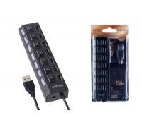 Разветвитель USB HUB Perfeo 7 Port, (PF-H033 Black) чёрный