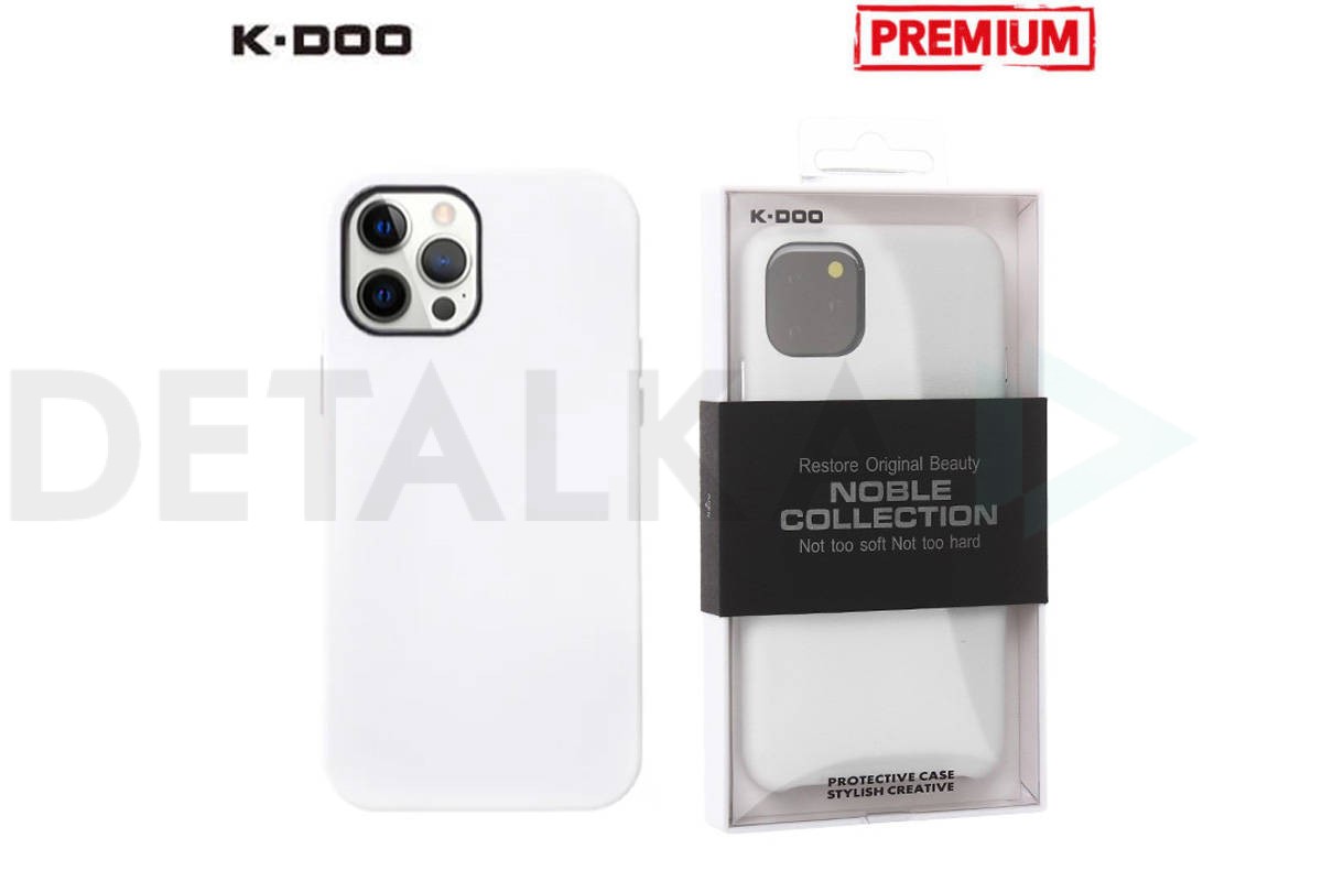 Чехол для телефона K-DOO NOBLE COLLECTION кожаный iPhone 12 PRO MAX (белый)  в Детальке купить,