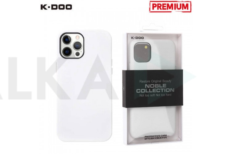 Чехол для телефона K-DOO NOBLE COLLECTION кожаный iPhone 12 PRO MAX (белый)