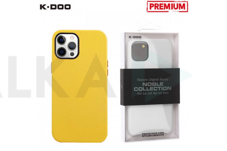 Чехол для телефона K-DOO NOBLE COLLECTION кожаный iPhone 14 (желтый)