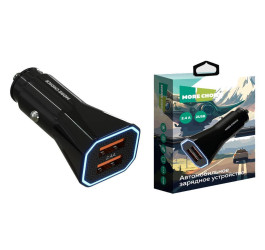 Автомобильное зарядное устройство 2USB More choice AC24 2.4A  (Black)