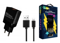 Сетевое зарядное устройство 2USB + кабель Lightning More choice NC24i 2.1A (Black)