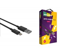 Кабель USB - Lightning More choice K24i TPE 2.1A 1м (Black)