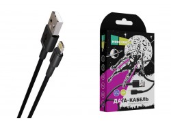 Кабель USB - Lightning More choice K14i TPE 2.0A 2м (Black)