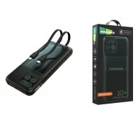 Универсальный дополнительный аккумулятор Power Bank More choice PB55-10 с кабелем 1USB 3.0A 22.5W PD (10000mAh) (Black)