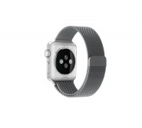 Металлический магнитный браслет  "Миланское плетение" для Apple Watch 38-40 мм цвет серый