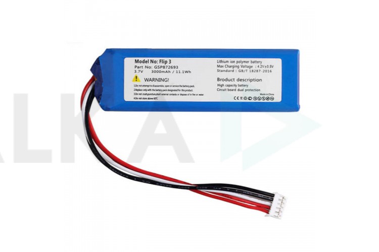 Аккумуляторная батарея для JBL Flip 3 (GSP872693) 3.7V 3000mAh NY