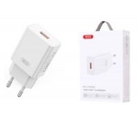 Сетевое зарядное устройство USB XO L127 QC18W Fast Charging new logo, белый