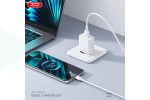 Сетевое зарядное устройство USB + кабель MicroUSB XO L127  (EU) USB-A QC18W Fast Charger new logo, белый