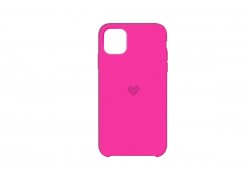 Чехол для iPhone 11 Pro Soft Touch с логотипом "Сердце" (ярко-розовый)