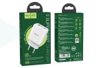Сетевое зарядное устройство USB + USB-C HOCO N5 Favor dual PD 20W (для iPhone 11-12 серий) (белый)