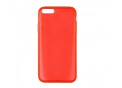 Чехол для iPhone 7/8 (4.7) "Жидкий силикон" полупрозрачный (красный)