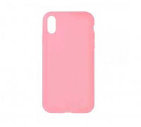 Чехол для iPhone XR "Жидкий силикон" полупрозрачный (розовый)